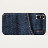 Coques Case-Mate iPhone Poche Jeans bleu (Dos (Horizontal))