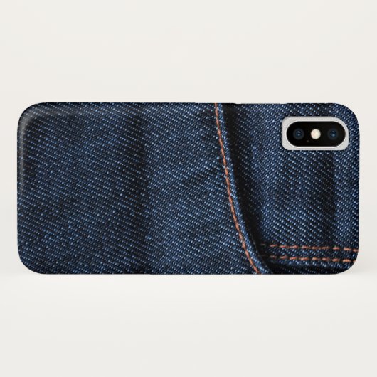 Coques Case-Mate iPhone Poche Jeans bleu (Dos (Horizontal))