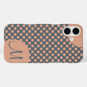 Coques Case-Mate iPhone Poche rose monogramme Élégante Poche Point (Verso (horizontal))