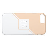 Coques Case-Mate iPhone Poche, triangles blancs, monogramme moderne géomét (Dos (Horizontal))