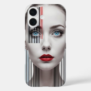 Coques iPhone 16 Pochette moderne fille code-barres