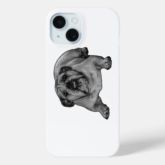 Coques Case-Mate iPhone Pocket bulldog, ink-dot cool (Verso)