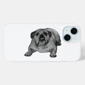 Coques Case-Mate iPhone Pocket bulldog, ink-dot cool (Verso (horizontal))
