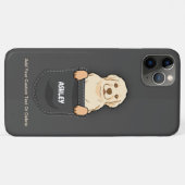 Coques Case-Mate iPhone Pocket Golden retriever mignon chien propriétaire  (Dos (Horizontal))