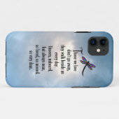 Coques Case-Mate iPhone Poème "ainsi aimé" de libellule (Dos (Horizontal))