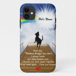 Coque iPhone 11 Poème commémoratif de pont en arc-en-ciel pour d