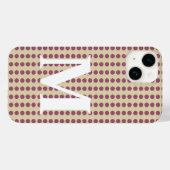 Coques Case-Mate iPhone Poids d'épices de prune avec monogramme (Verso (horizontal))