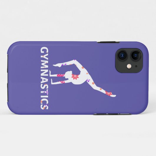 Coques Case-Mate iPhone Poignée d'alimentation à fleurs de gymnastique (Dos (Horizontal))