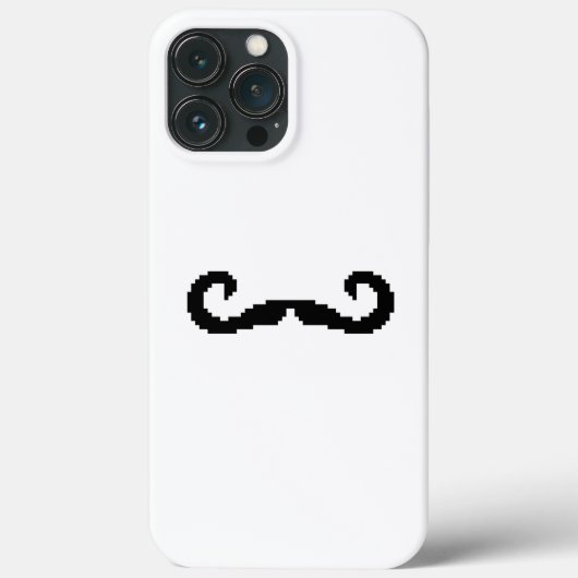 Coques Case-Mate iPhone Poignée de 8 bits Pixel Moustache (Verso)