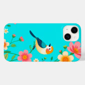 Coques Case-Mate iPhone Poignée de protection quotidienne oiseau bleu vibr (Verso (horizontal))