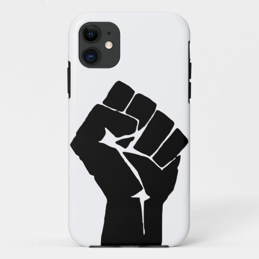 Coques Case-Mate iPhone Poing noir levé - Manifestation de résistance (Dos)