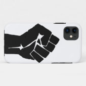 Coques Case-Mate iPhone Poing noir levé - Manifestation de résistance (Dos (Horizontal))