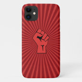 Coques Case-Mate iPhone Poing révolutionnaire rouge (Dos)