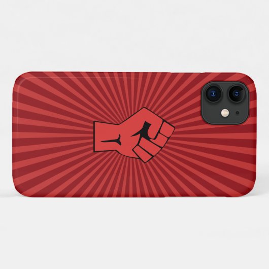Coques Case-Mate iPhone Poing révolutionnaire rouge (Dos (Horizontal))