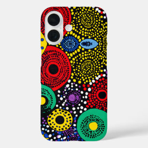 Coques iPhone 16 Point Abstrait art 1