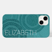Coques Case-Mate iPhone Point circulaire moderne Motif géométrique Grand n (Verso (horizontal))