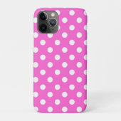 Coques Case-Mate iPhone Point de Pois rose et blanc chaud (Dos)