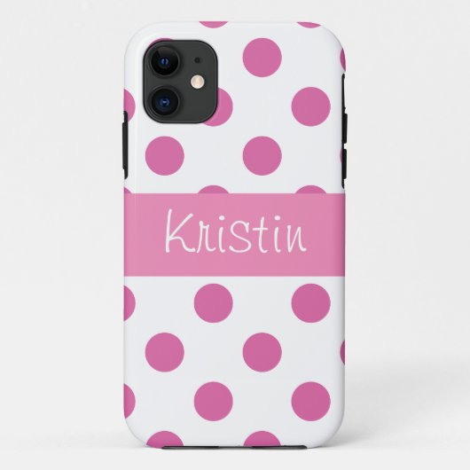 Coques Case-Mate iPhone Point de polka girly rose Iphone 5 cas (Dos)