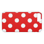 Coques Case-Mate iPhone Point de polka rouge et blanc (Dos (Horizontal))