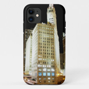 Coques Pour iPhone Point de repère célèbre de Chicago la nuit