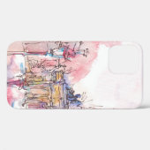 Coques Case-Mate iPhone Point d'orgue de Paris avec aquarelle par temps de (Verso (horizontal))