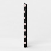 Coques Case-Mate iPhone Point noir & blanc rose clair Pois (Dos/Gauche)
