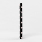 Coques Case-Mate iPhone Point noir & blanc rose clair Pois (Dos/Droite)