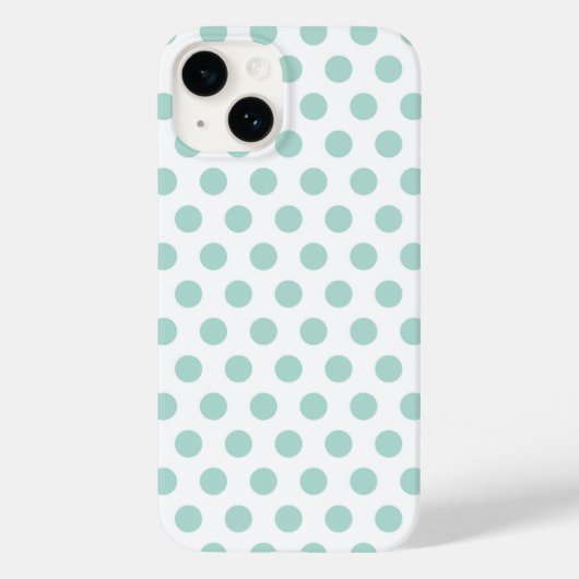 Coques Case-Mate iPhone Point Polka à la menthe (Verso)