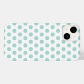 Coques Case-Mate iPhone Point Polka à la menthe (Verso (horizontal))
