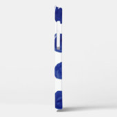 Coques Case-Mate iPhone Point polka, aquarelle bleu indigo. (Verso / Gauche)