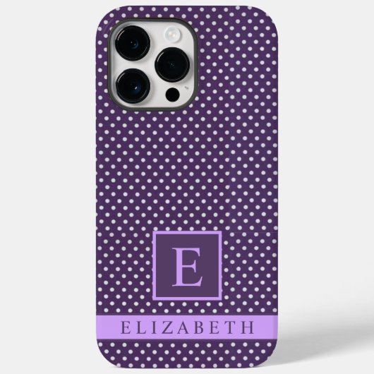 Coques Case-Mate iPhone Point Polka blanc foncé foncé foncé (Verso)