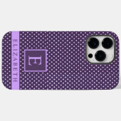 Coques Case-Mate iPhone Point Polka blanc foncé foncé foncé (Verso (horizontal))