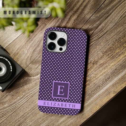 Coques Case-Mate iPhone Point Polka blanc foncé foncé foncé