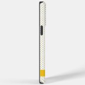 Coques Case-Mate iPhone Point Polka blanc jaune safran sur mesure (Verso / Droite)