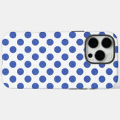 Coques Case-Mate iPhone Point Polka bleu (Verso (horizontal))