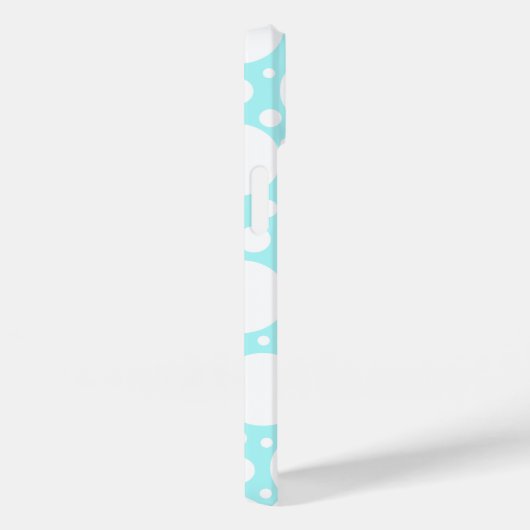 Coques Case-Mate iPhone Point Polka bleu poudre (Verso / Droite)