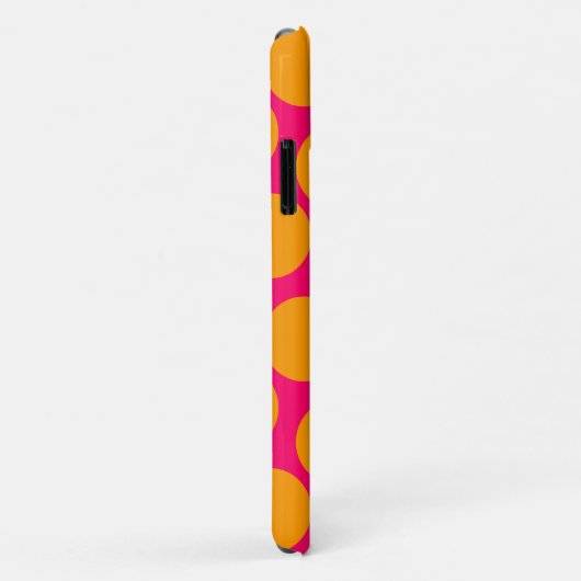 Coques Case-Mate iPhone Point Polka orange (Dos/Droite)