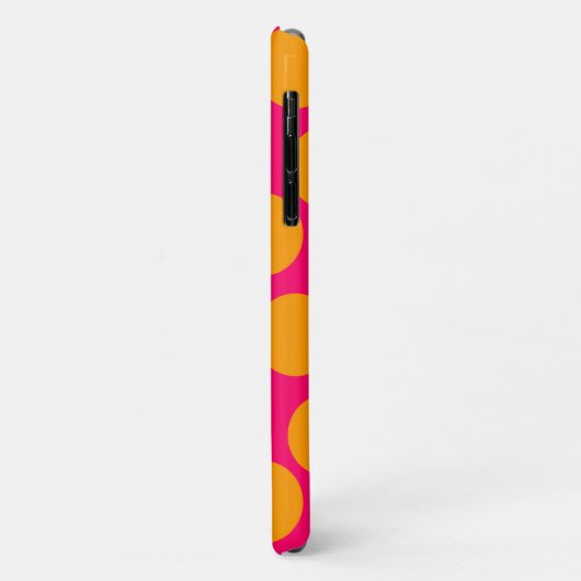 Coques Case-Mate iPhone Point Polka orange (Dos/Gauche)