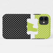 Coques Case-Mate iPhone Point Polka rétro avec Yorkie (Dos (Horizontal))