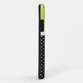Coques Case-Mate iPhone Point Polka rétro avec Yorkie (Dos/Droite)