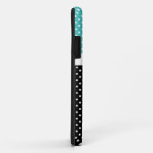 Coques Case-Mate iPhone Point Polka rétro avec Yorkie (Dos/Droite)