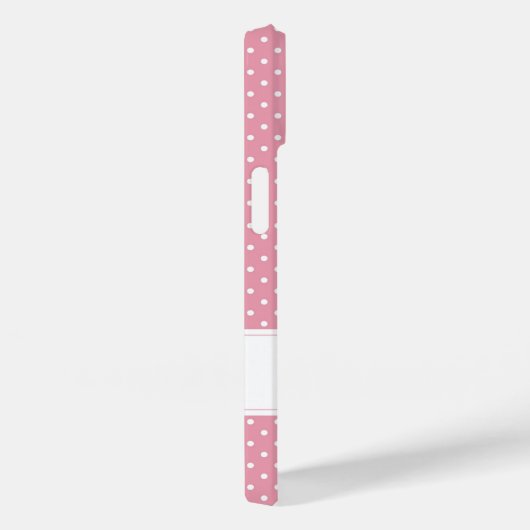 Coques Case-Mate iPhone Point Polka rose personnalisé (Verso / Droite)