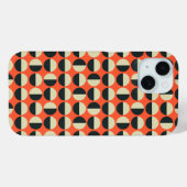 Coques Case-Mate iPhone Point rouge noir rétro Soixante Motif (Verso (horizontal))