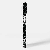Coques Case-Mate iPhone Pointe de polka noir et blanc (Verso / Droite)