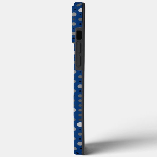 Coques Case-Mate iPhone Pointe Polka 01.Bleu gris BG (Verso / Gauche)