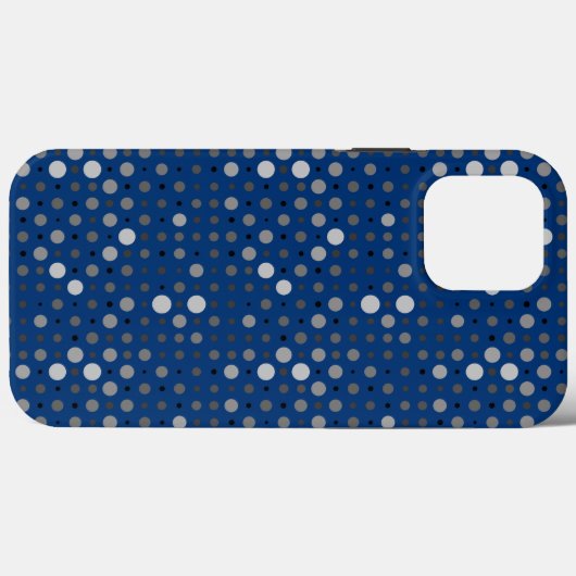 Coques Case-Mate iPhone Pointe Polka 01.Bleu gris BG (Verso (horizontal))