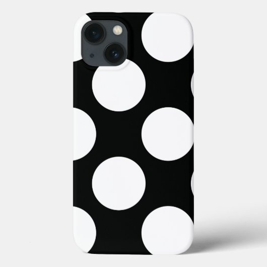 Coques Case-Mate iPhone Pointe Polka (noir et blanc) Toute taille personna (Verso)