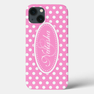 Case-Mate iPhone Case Pointe Polka nommé rose doux