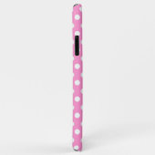 Coques Case-Mate iPhone Pointe Polka nommé rose doux (Dos/Droite)