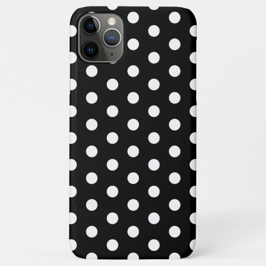 Coques Case-Mate iPhone Pointe Polka Pastel noir et blanc (Dos)